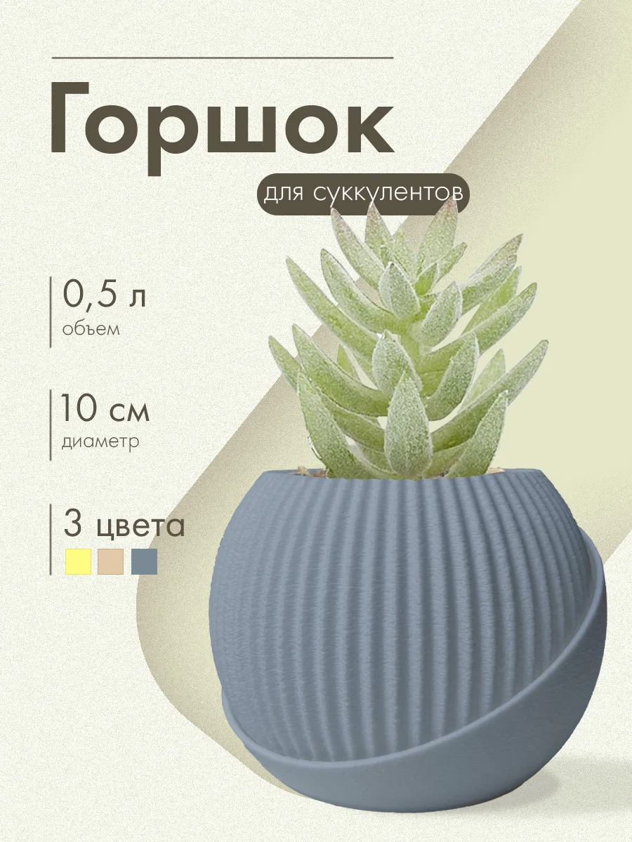 Горшок для суккулентов - миниатюра 6