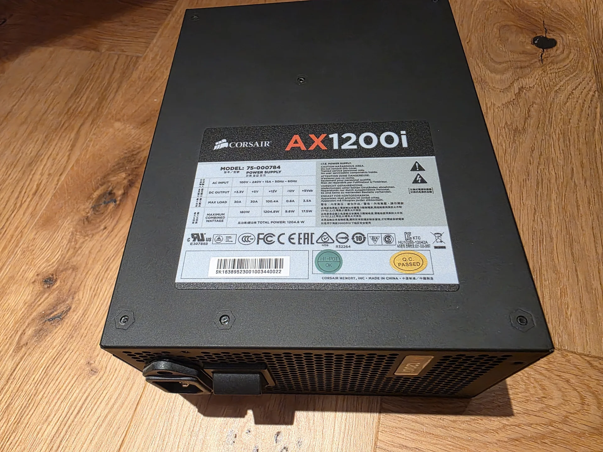 Блок питания Corsair AX1200i - миниатюра 6