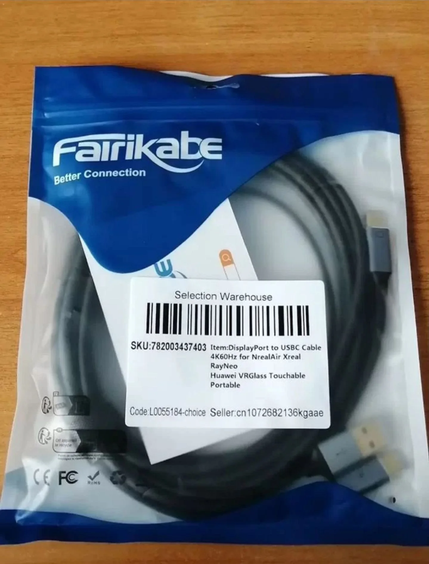 Кабель Display Port USB-C 4K60 Hz - миниатюра 4