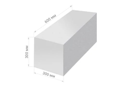 Газобетонные блоки 600*300*300 мм.