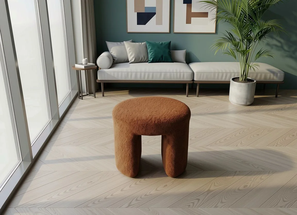 Пуф из букле в стиле Zara Home - изображение 1