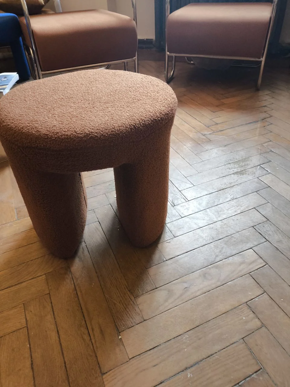 Пуф из букле в стиле Zara Home - миниатюра 4