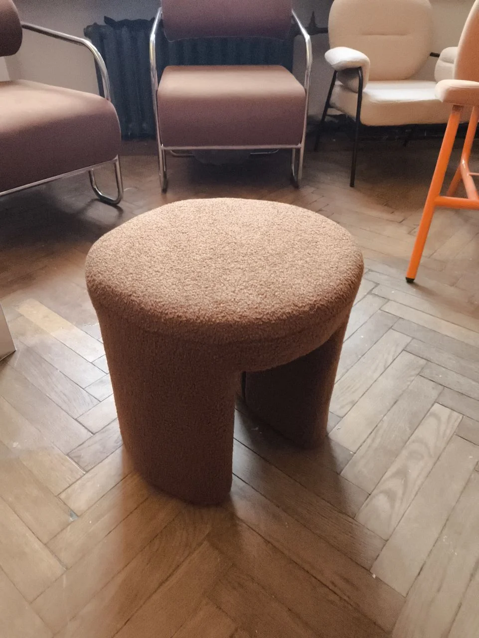 Пуф из букле в стиле Zara Home - миниатюра 5