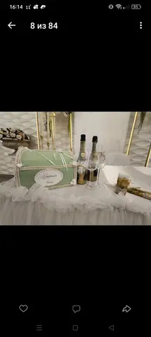 свадебные бутылки, бокалы, свадебная казна и тд