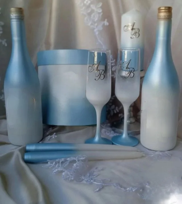 свадебные бутылки, бокалы, свадебная казна и тд - миниатюра 65