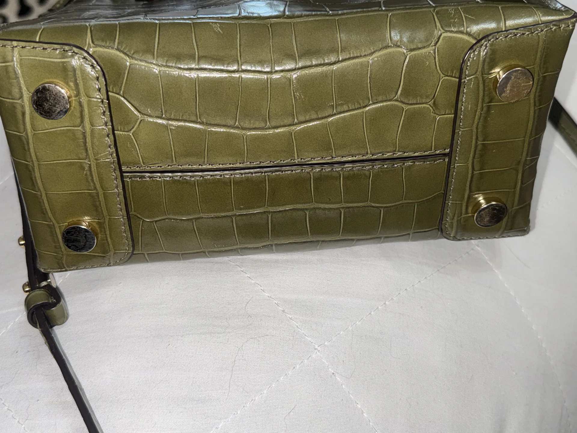 сумка Michael Kors Mercer Crocodile-Embossed Leath - миниатюра 6