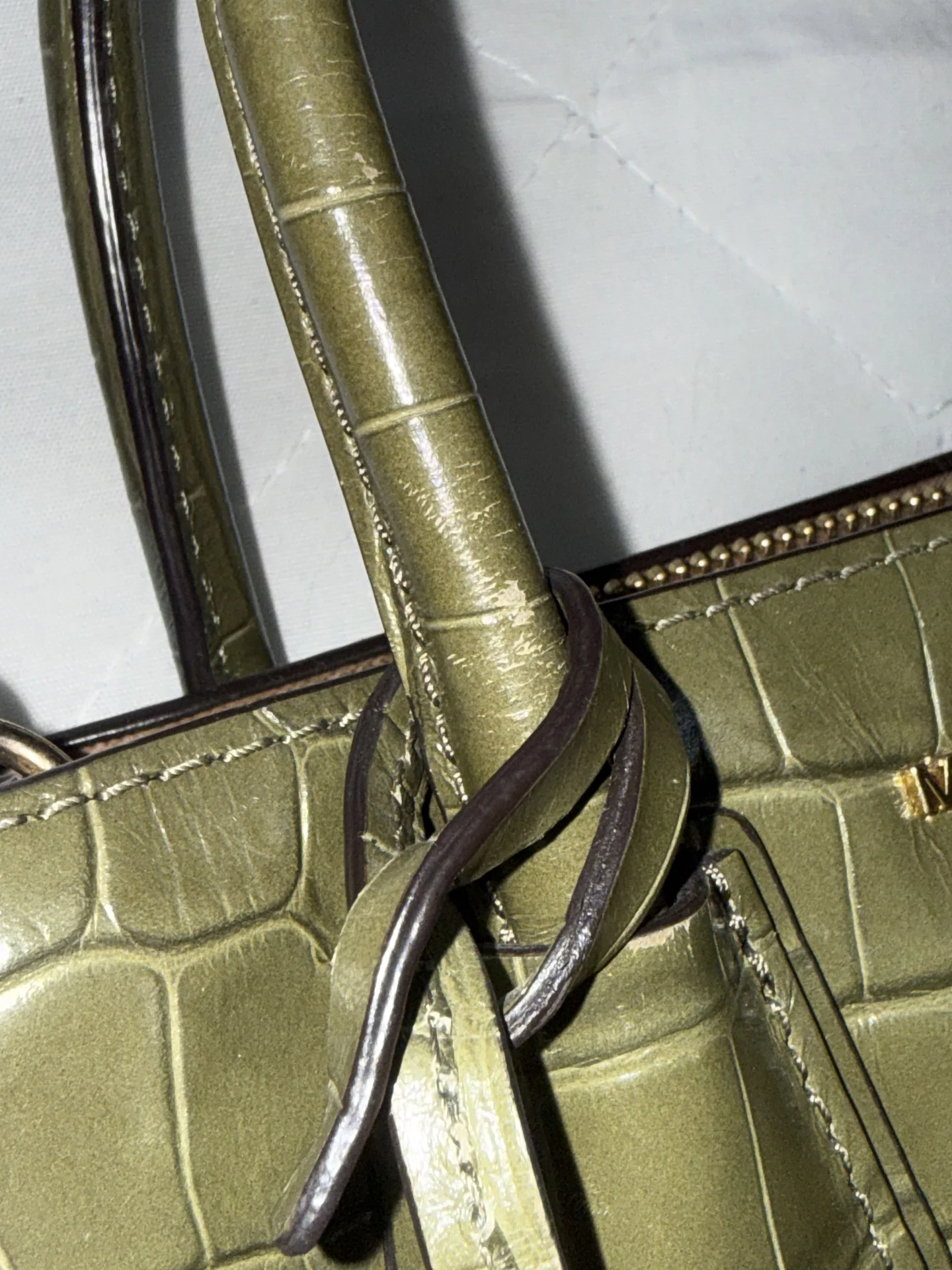 сумка Michael Kors Mercer Crocodile-Embossed Leath - миниатюра 8