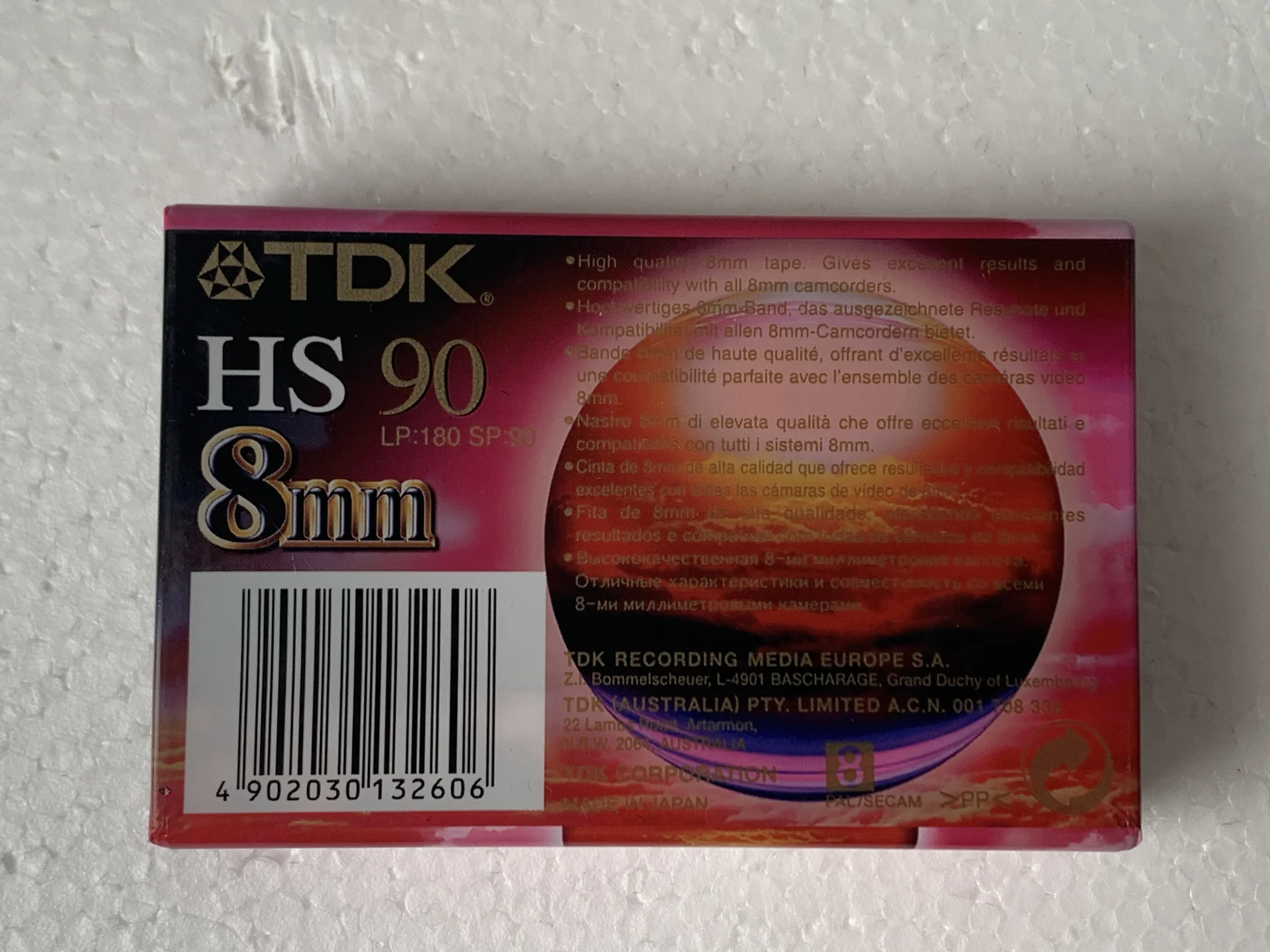 Видеокассета TDK HS 90 video8 8mm - миниатюра 2