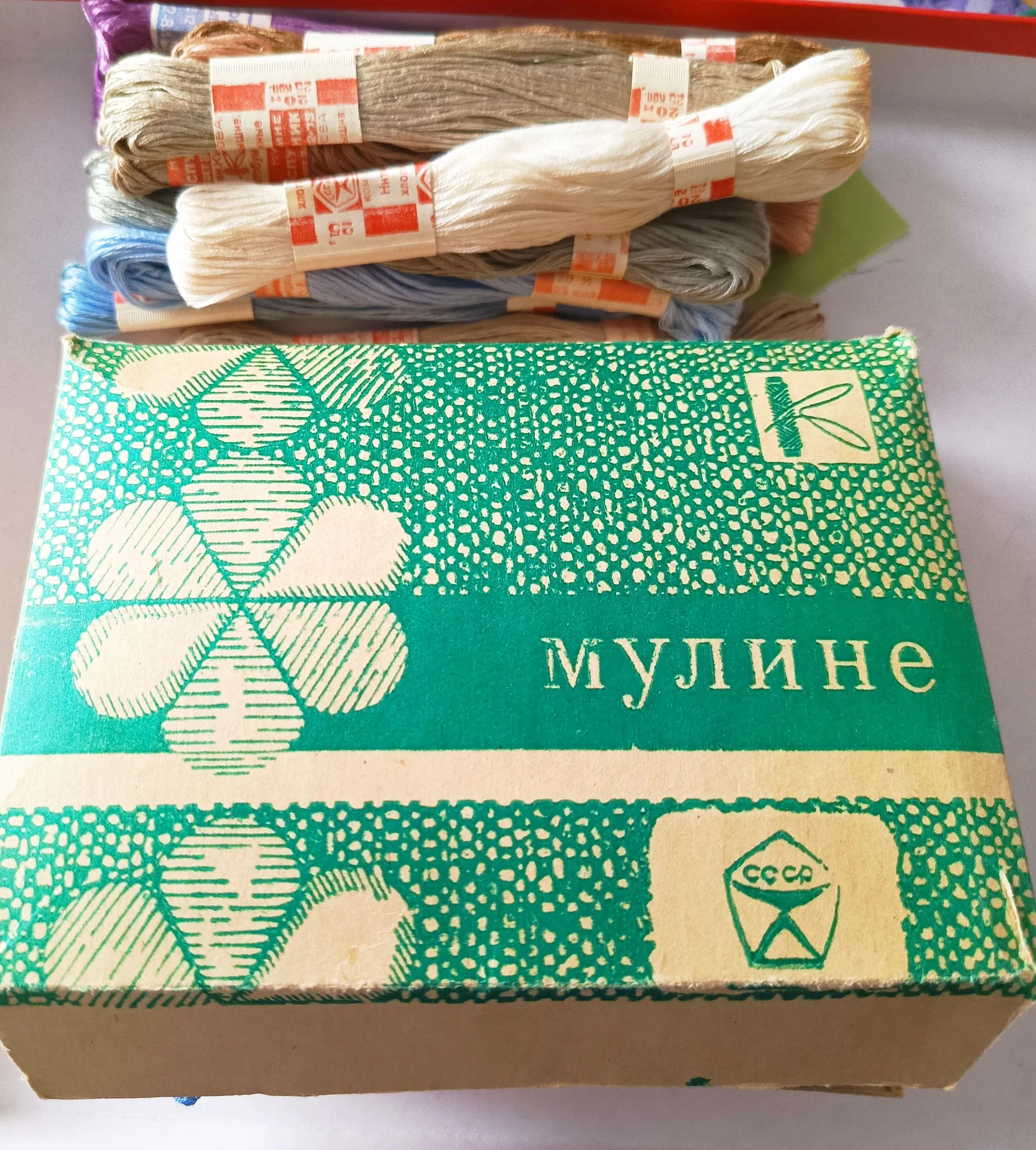 Нитки мулине мерсеризованные г. Ленинград СССР - миниатюра 3