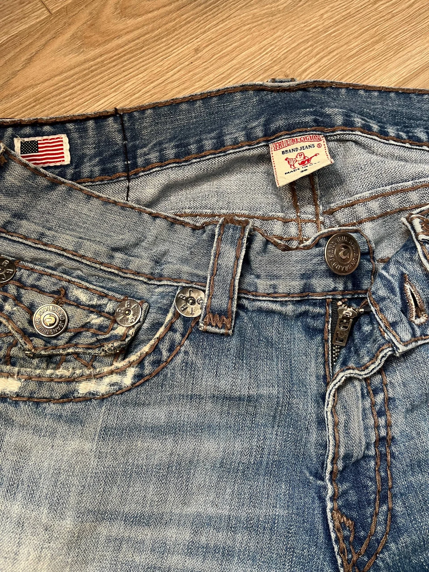 True religion bootcut billy super t L 36 джинсы - миниатюра 5