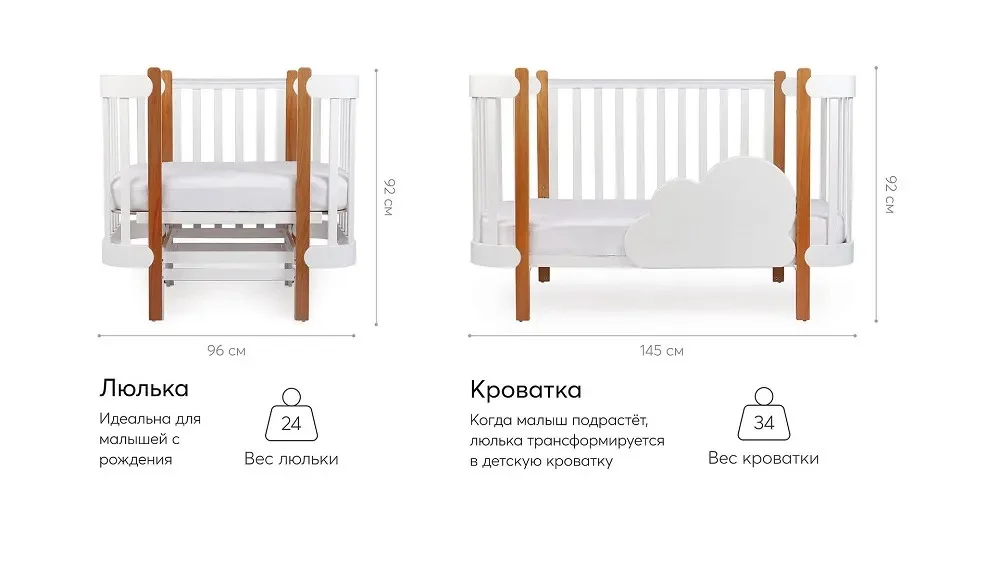Кроватка Happy Baby Mommy Lux - миниатюра 3