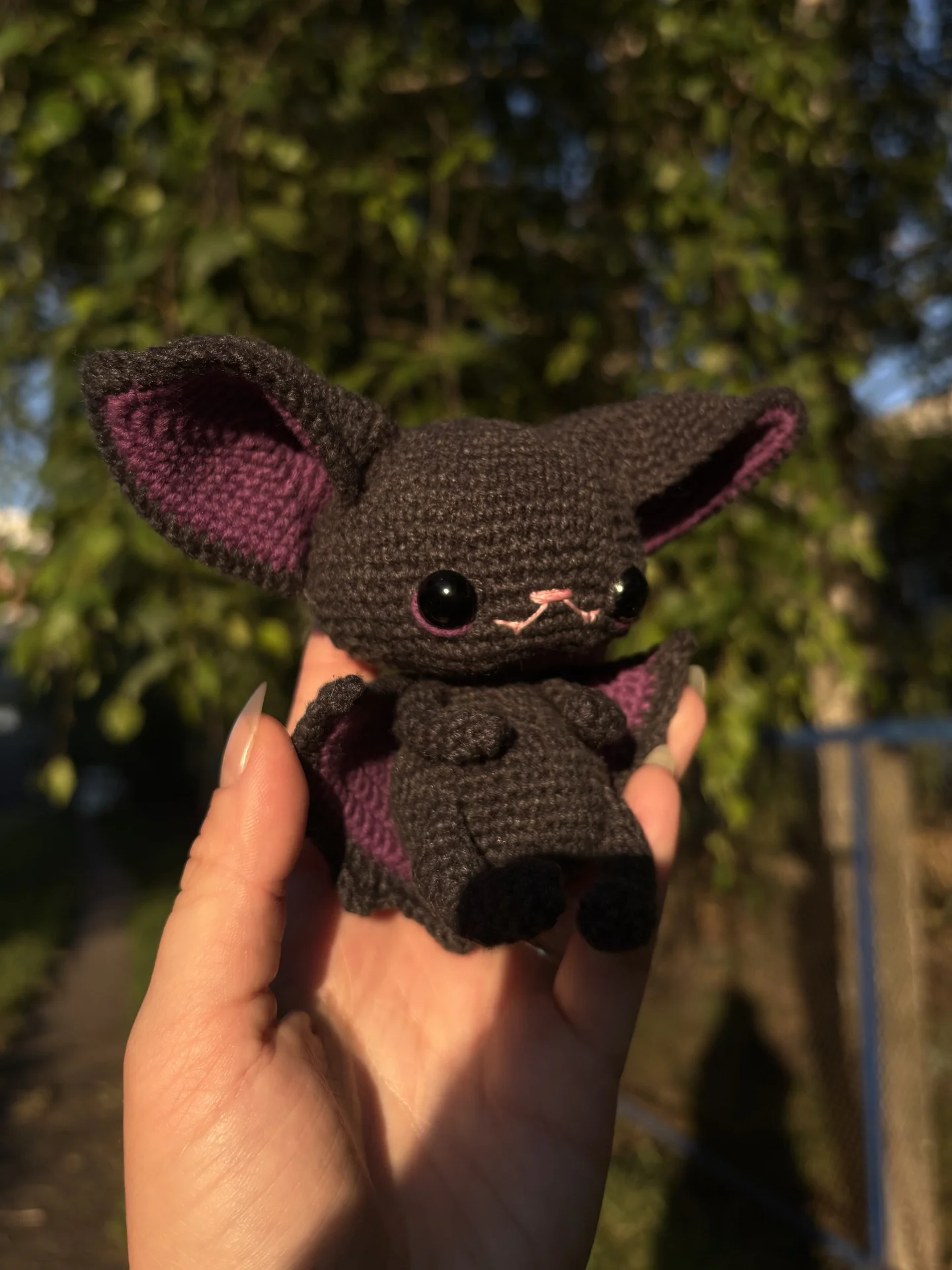 Вязаная игрушка «Летучая мышка» - миниатюра 3