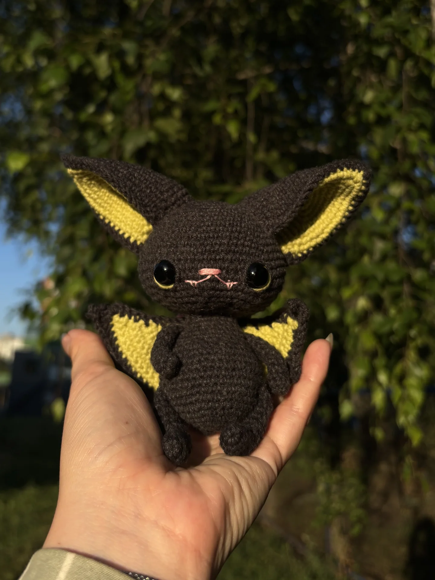 Вязаная игрушка «Летучая мышка» - миниатюра 4