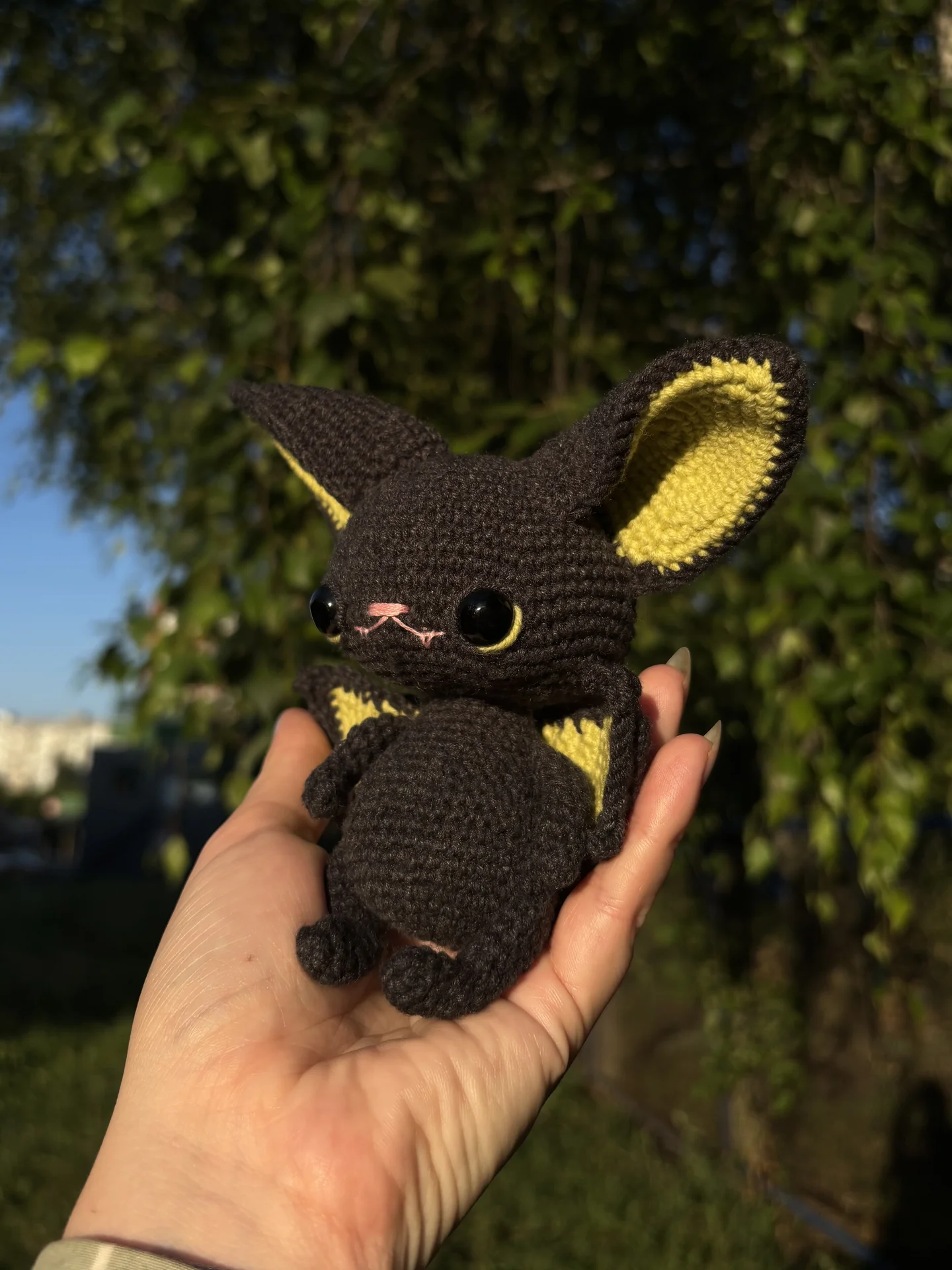 Вязаная игрушка «Летучая мышка» - миниатюра 5