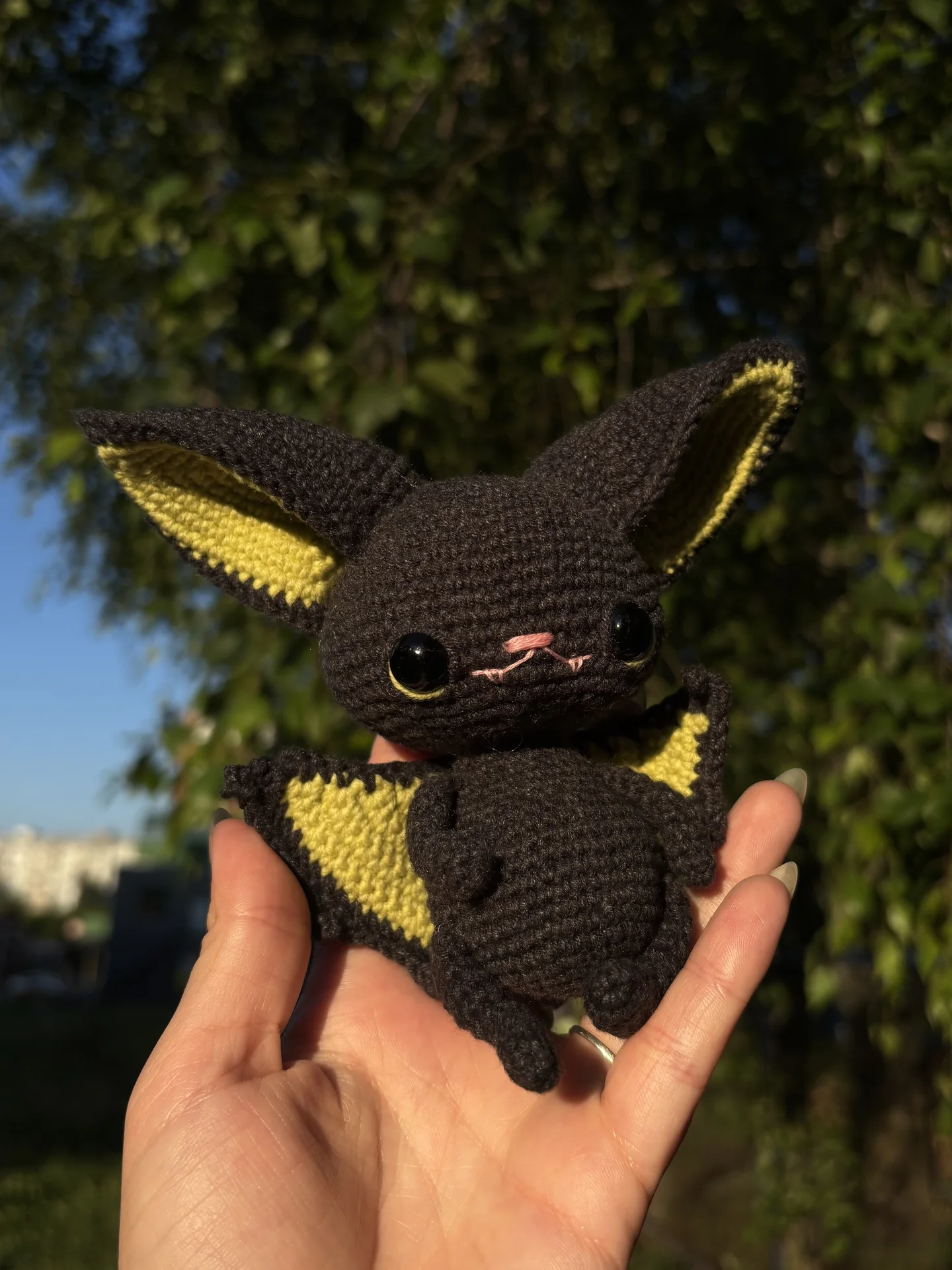 Вязаная игрушка «Летучая мышка» - миниатюра 6