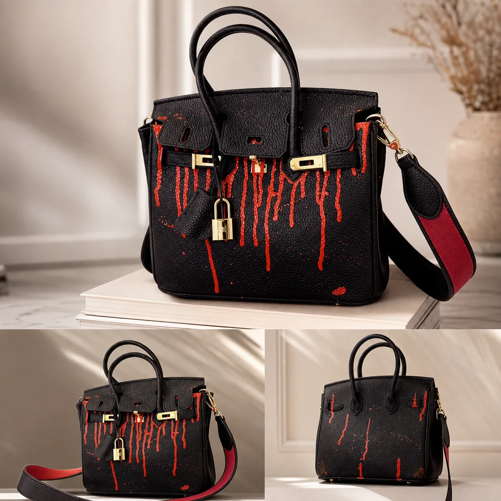 Дизайнерская сумка кастом Bloody Birkin - миниатюра 2