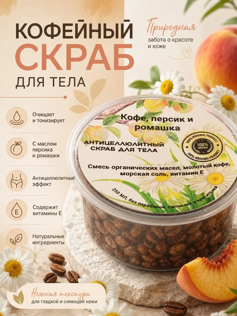 Скраб для тела антицеллюлитный ручного смешивания - миниатюра 4