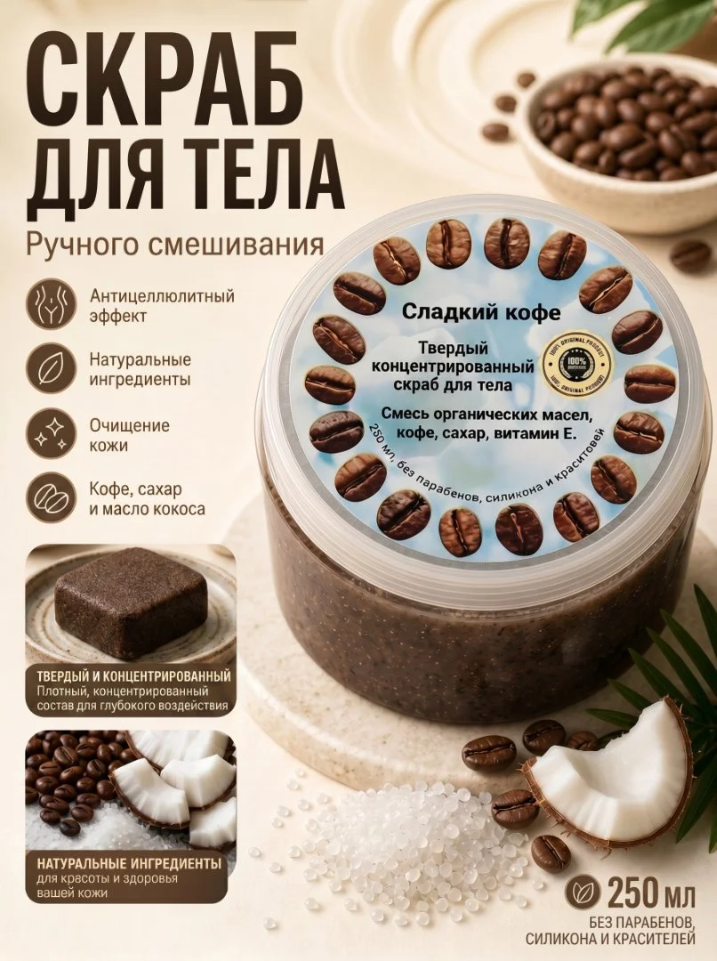 Скраб для тела антицеллюлитный ручного смешивания - миниатюра 5
