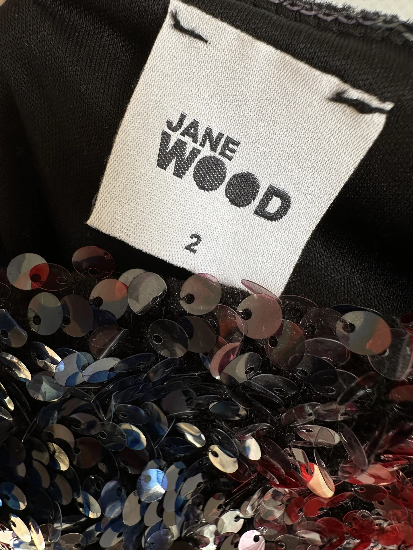 Франция Юбка мини винтаж паетки Jane WOOD - миниатюра 10