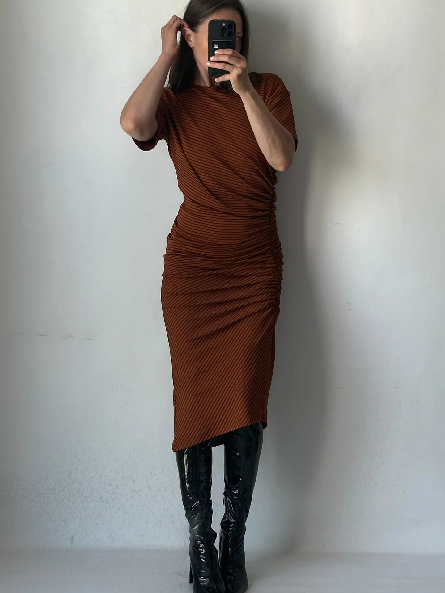 ZARA Платье миди трикотажное - изображение 1