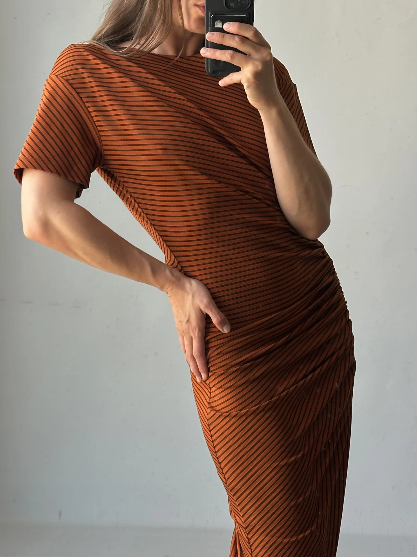 ZARA Платье миди трикотажное - миниатюра 3