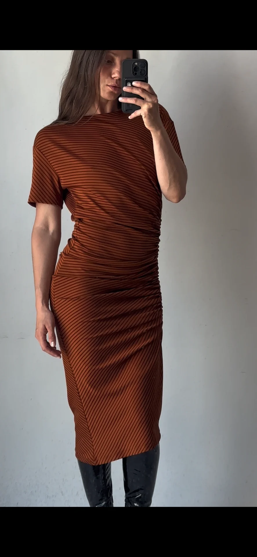 ZARA Платье миди трикотажное - миниатюра 8