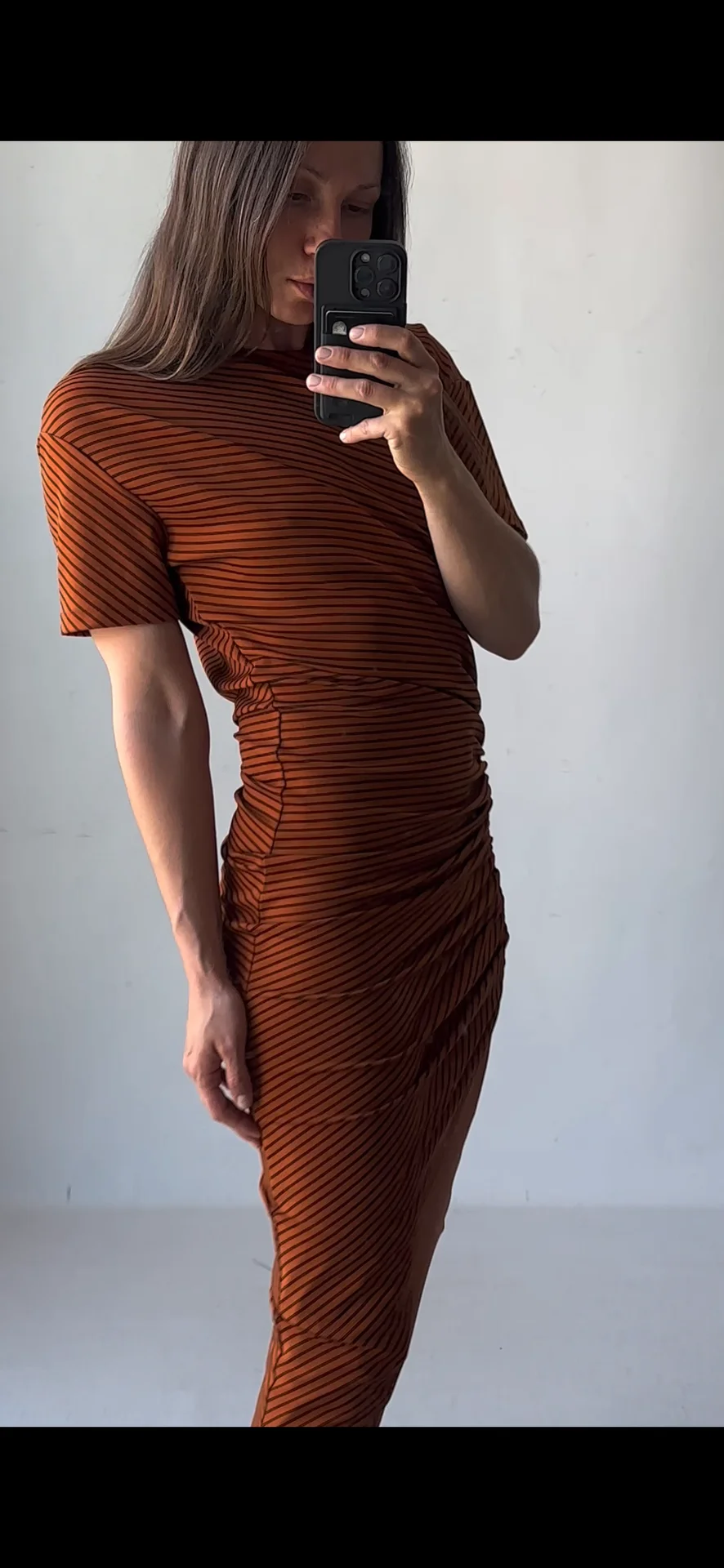 ZARA Платье миди трикотажное - миниатюра 9
