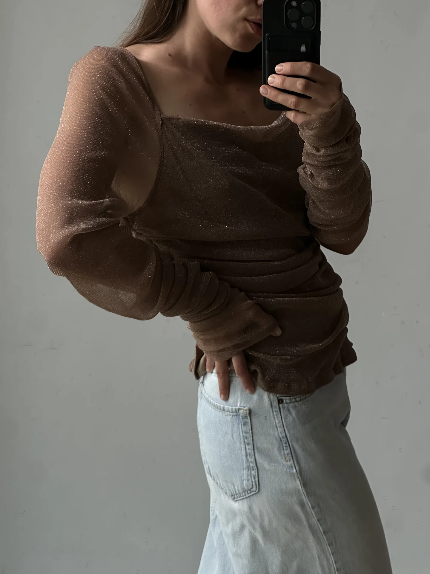 SHEIN curve 3XL блуза женская лонгслив большого ра - миниатюра 2