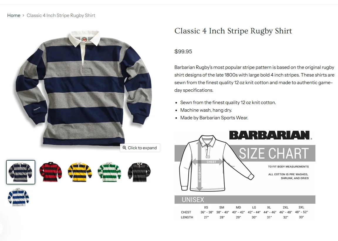 Регбийка Barbarian Rugby Wear - миниатюра 11