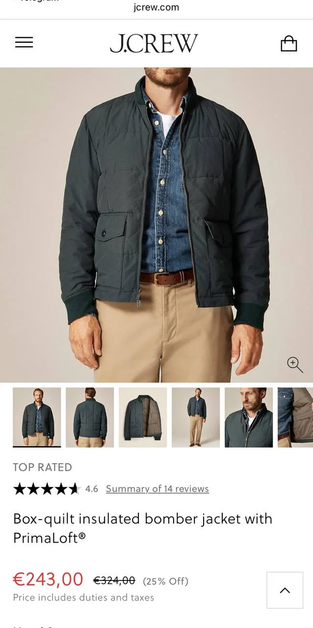 Бомбер J.Crew - миниатюра 10