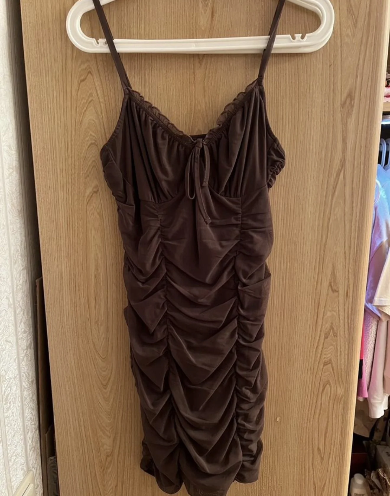 платье коричневое H&M M - изображение 1