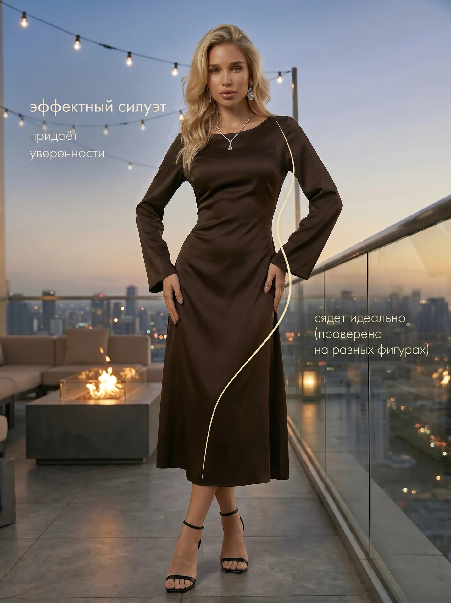 Праздничное платье вечернее c шнуровкой S/M/L/XL - миниатюра 3