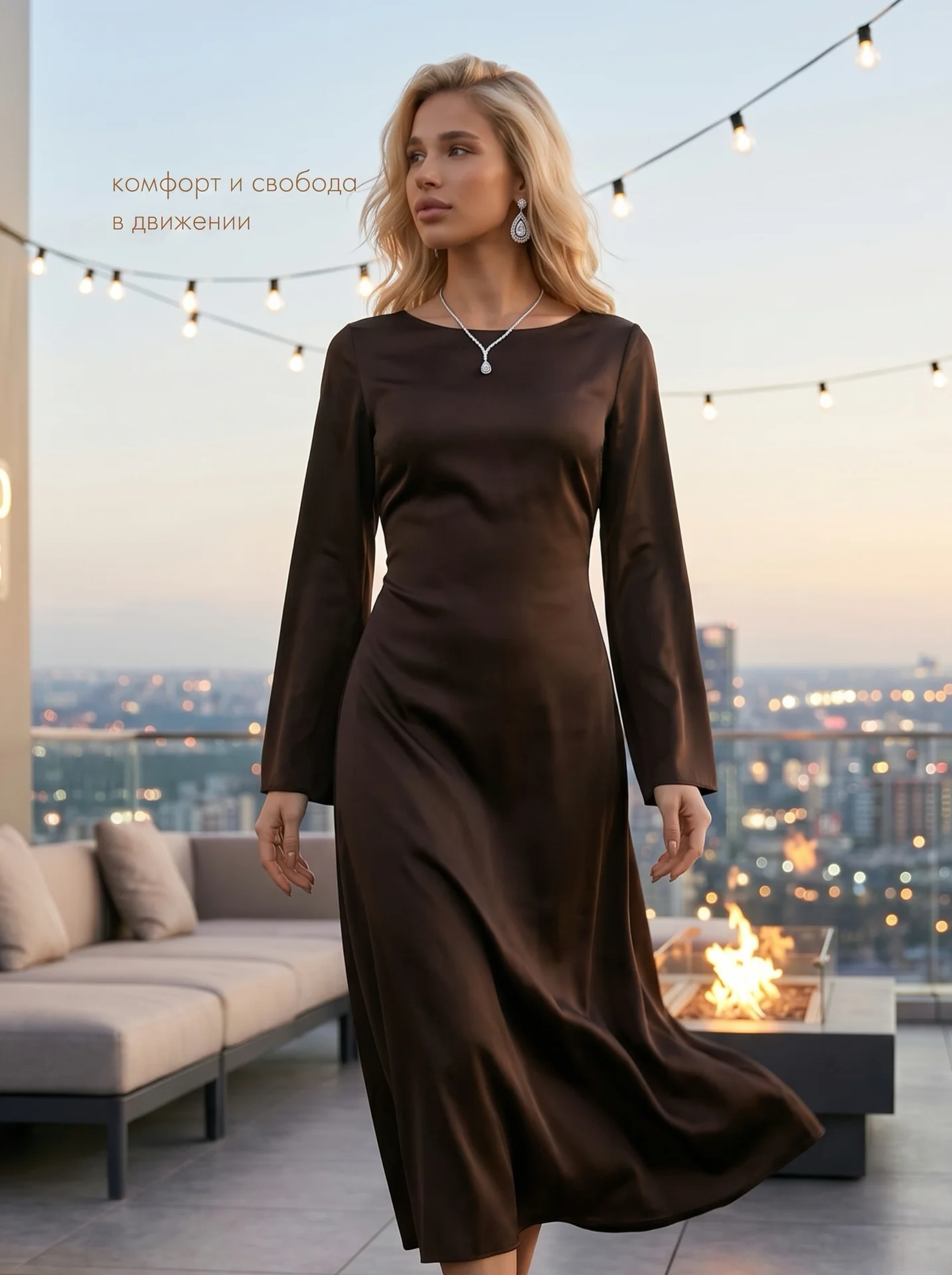 Праздничное платье вечернее c шнуровкой S/M/L/XL - миниатюра 4