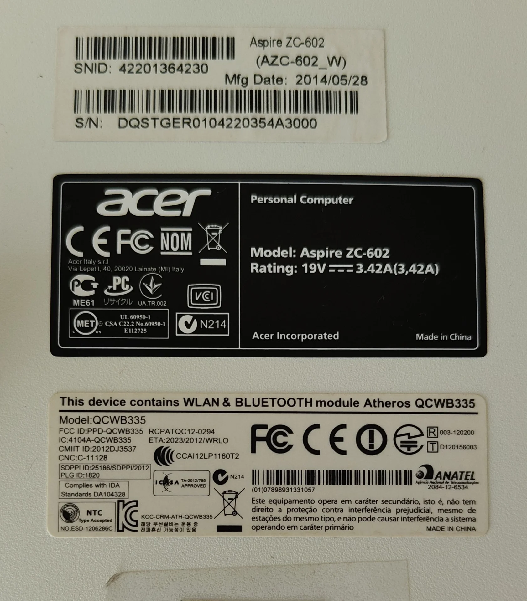 ПК моноблок Acer Aspire ZC-602 - миниатюра 7