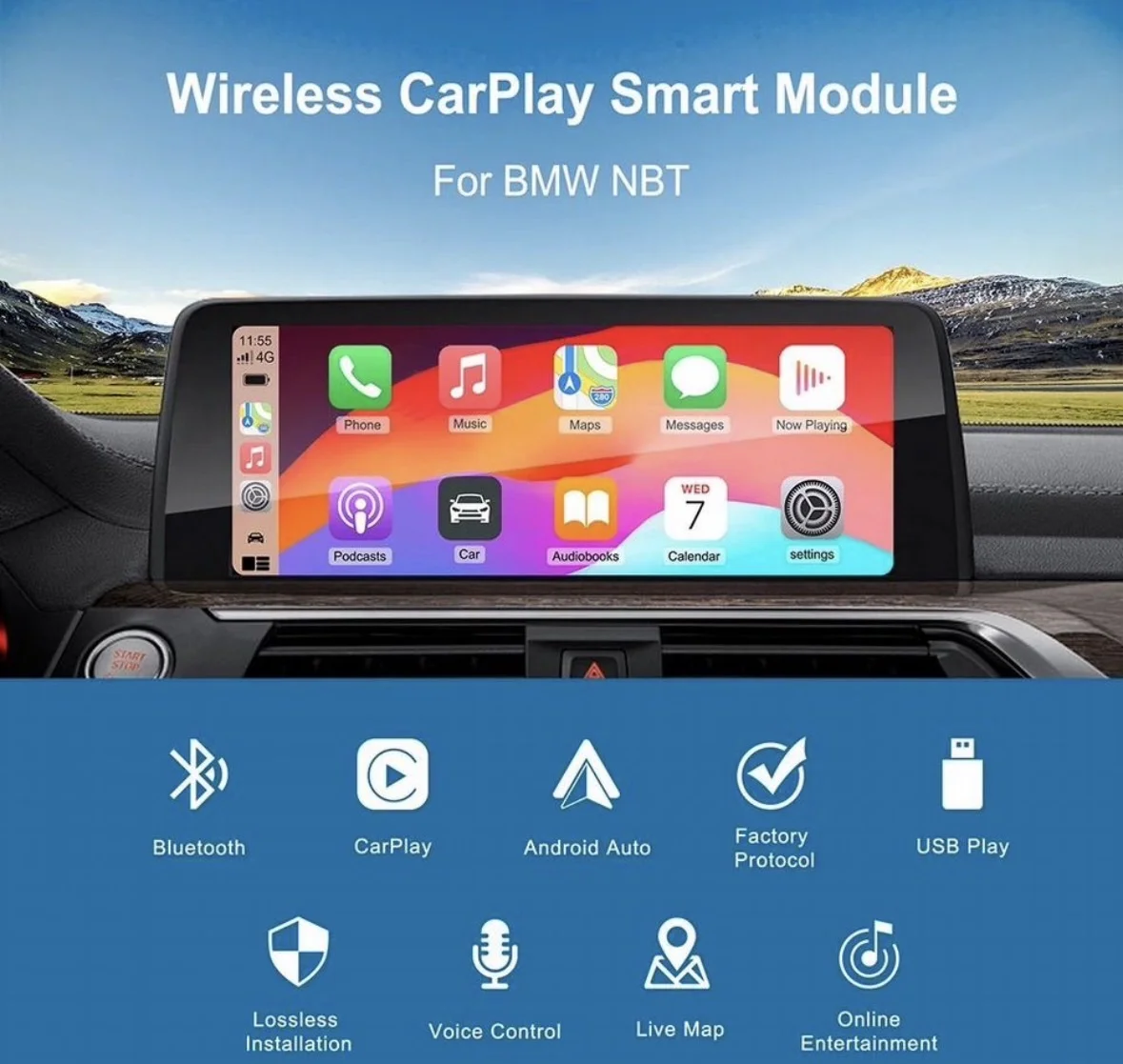 Установка CarPlay/Android auto адаптера для BMW - миниатюра 3