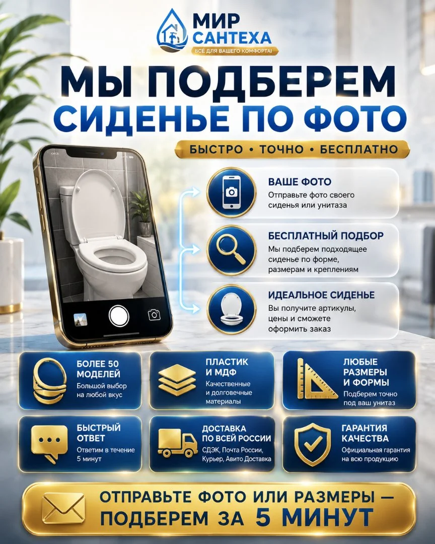 Крышка - сиденье для унитаза любой размер - миниатюра 3