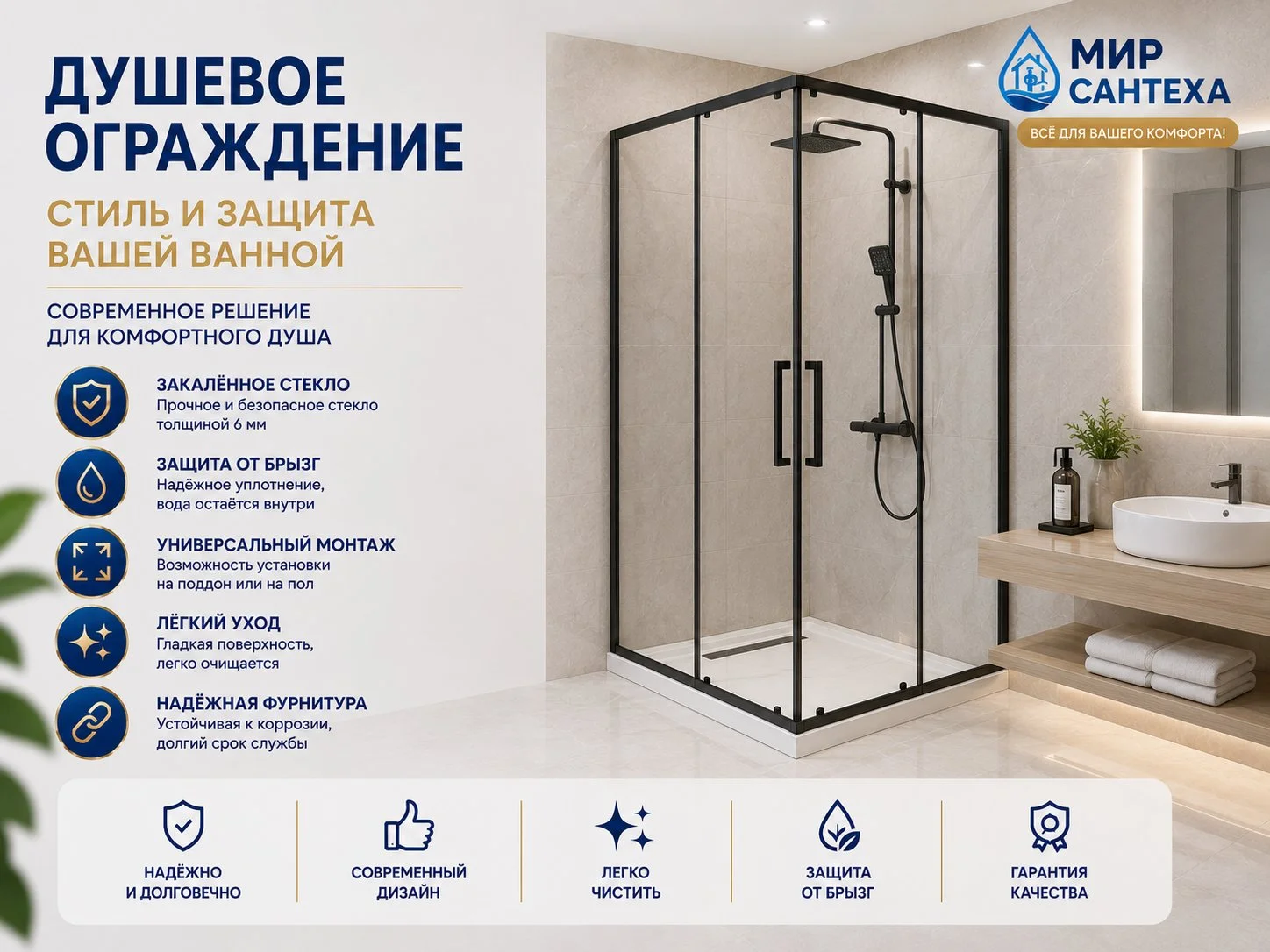 Душевой кабина и ограждение - миниатюра 4