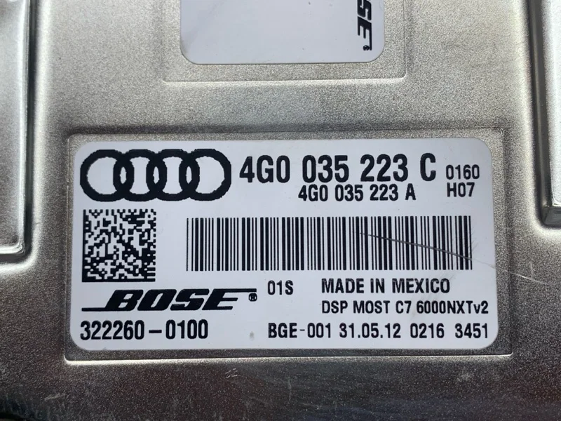 Усилитель звука Audi A6 C7/4G CHV 2012 - миниатюра 7