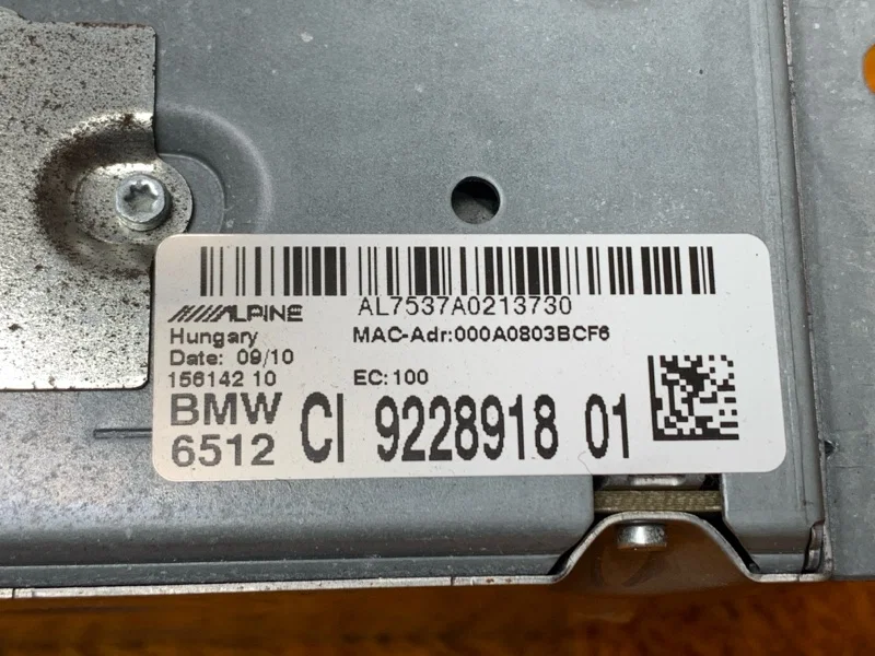 Магнитола BMW 5-Series F10 N52B30A 2010 - миниатюра 7