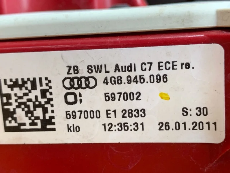 Фонарь задний правый Audi A7 4G CGW 2011 - миниатюра 8