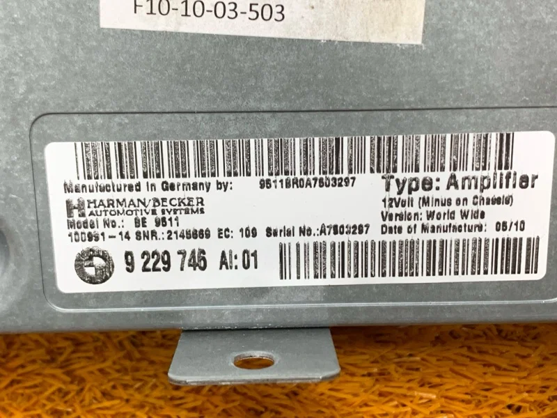 Усилитель звука BMW 5-Series F10 N52B30A 2010 - миниатюра 4