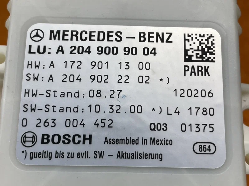Блок управления парктроником Mercedes-Benz C-Class - миниатюра 2