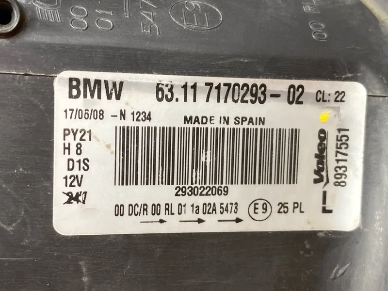 Фара левая BMW 1-Series E87 N45B16A 2008 - миниатюра 10