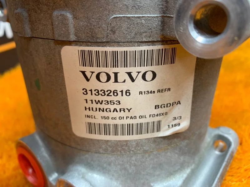 Компрессор кондиционера Volvo S60 FS B4164T 2012 - миниатюра 8