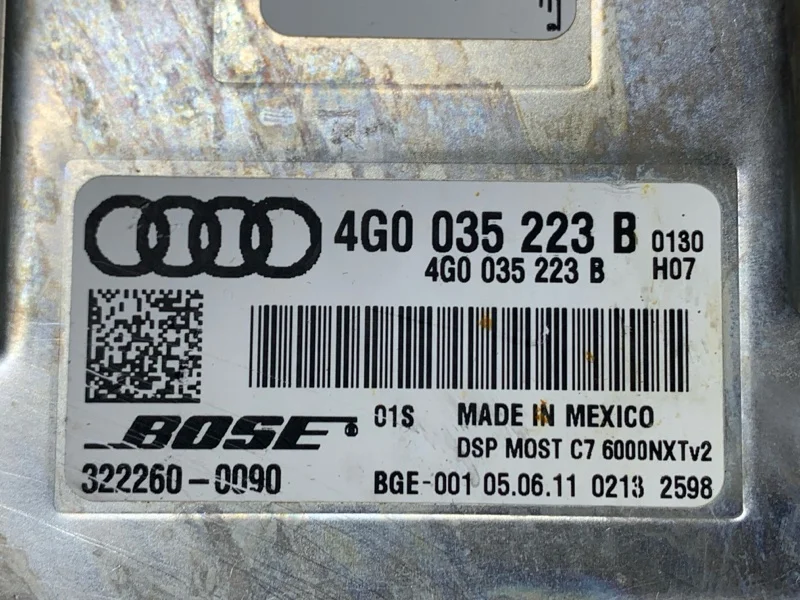 Усилитель звука Audi A6 C7/4G CHV 2011 - миниатюра 7