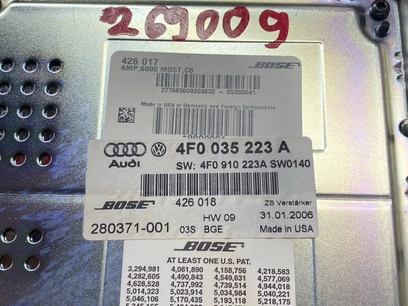 Усилитель звука Audi A6 C6/4F BDW 2006 - миниатюра 5