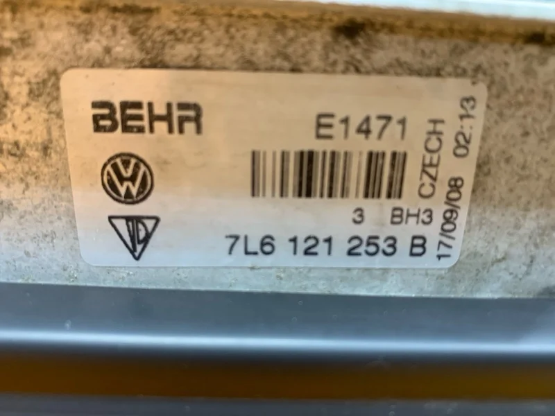 Радиатор ДВС Volkswagen Touareg 7L BHK 2008 - миниатюра 8