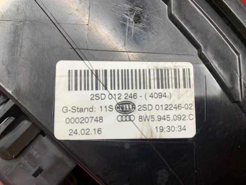 Фонарь задний правый Audi A4 B9/8W CVK 2016 - миниатюра 8