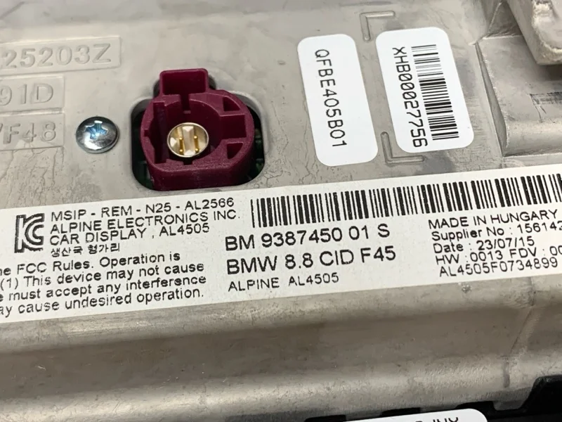 Монитор BMW 2-Series F45 B47C20A 2015 - миниатюра 7