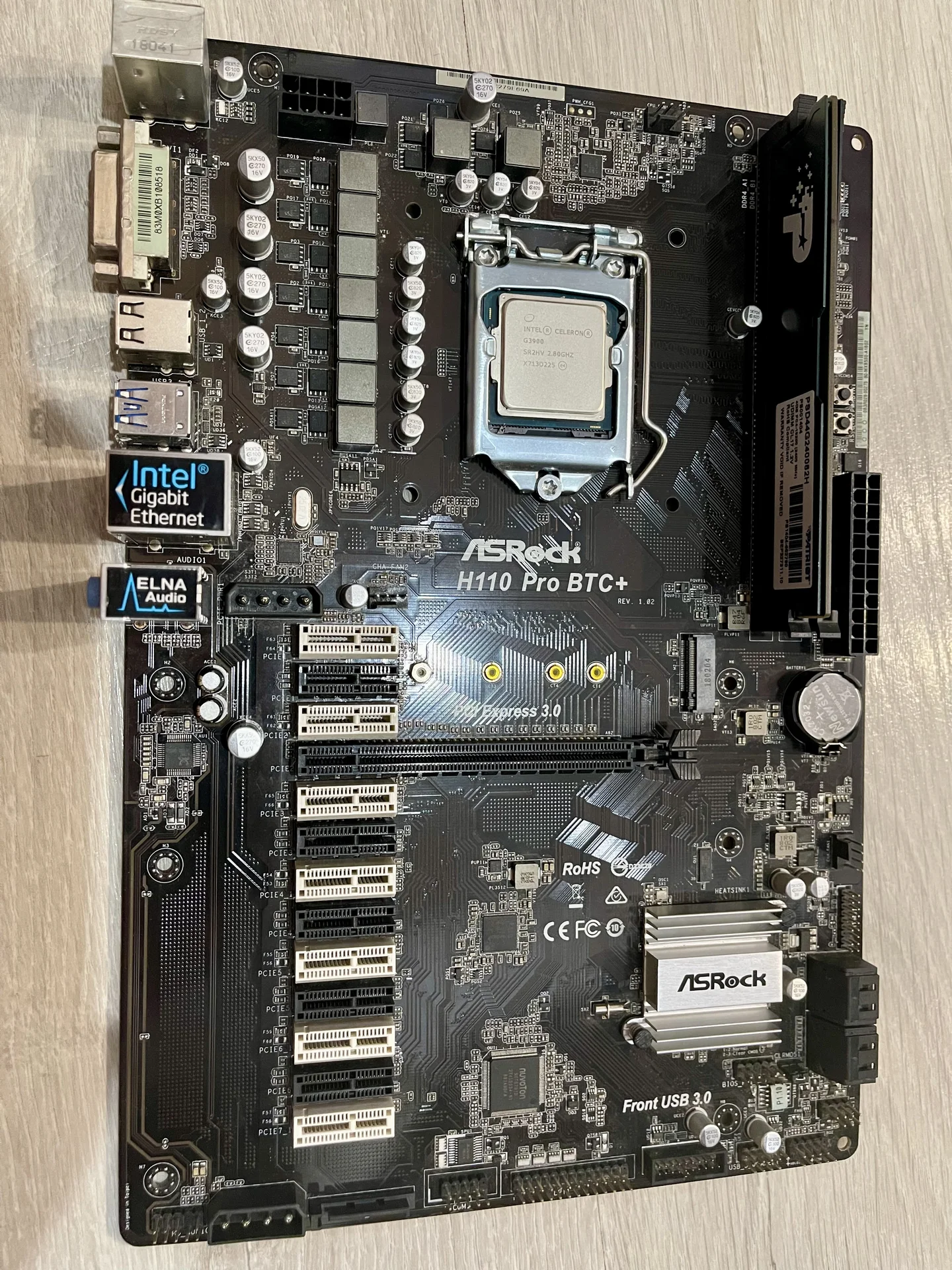 Материнская плата Asrock H110 PRO BTC + - миниатюра 4